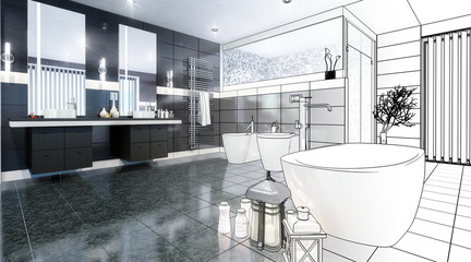 Luxurious Bathroom (scetch)