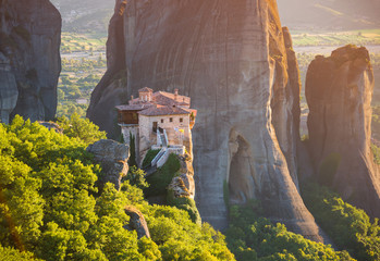 Meteora monastery built on rocks