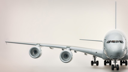 Front of plane. 3d rendering and illustration.
