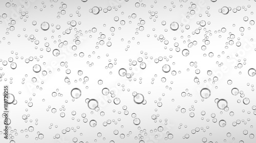 Vector realistic carbonated mineral water bubbles