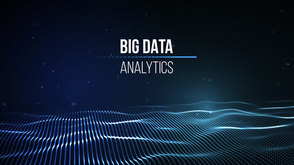 Big data visualization. Background 3d .Big data connection background. Cyber technology Ai tech wire network futuristic wireframe data visualisation. Vector illustration . Artificial intelligence .