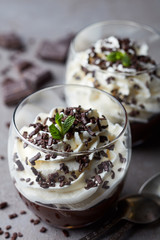 Chocolate and whipped cream dessert