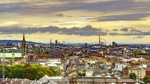 Zdjęcie XXL Dublin, Irlandia Widok z lotu ptaka na Dublin z Guinness Storehouse