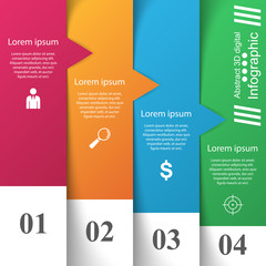 3D infographic design template and marketing icons.