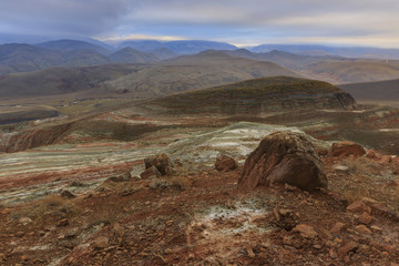 Multi-colored rock