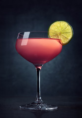 Glass of Cosmopolitan cocktail