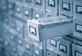 library card archive or index toned image