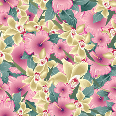 Seamless repeating floral pattern