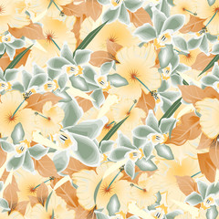 Seamless repeating floral pattern