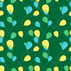 Seamless repeating pattern of balloons