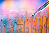 science laboratory test tubes , lab equipment for research new medical