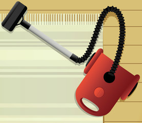 Housecleaning background with vacuum cleaner