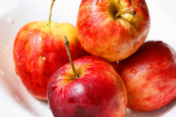 Wet apples