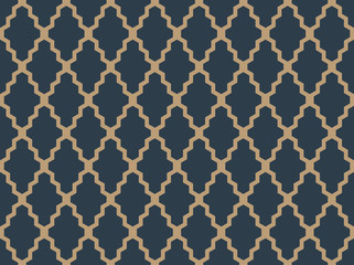 Seamless tan blue and brown moroccan geometric african pattern vector