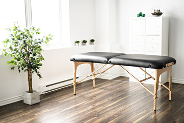 A physiotherapy room with table