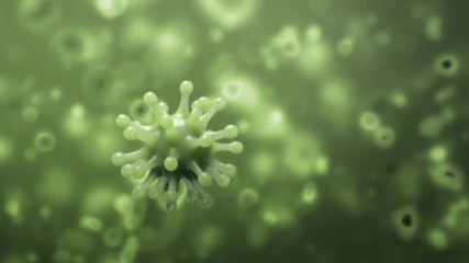 Itinerant Virus, beautiful 3d animation with a depth of field. Full HD 1080