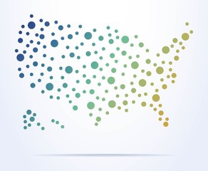 Abstract USA map