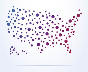 Abstract USA map