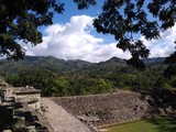 old ruins tree framing landscape