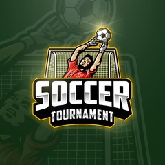 Soccer goalkeeper emblem