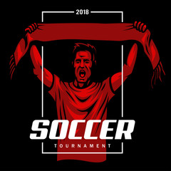Soccer fan poster