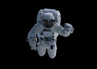 Astronaut isolated on black background 3D rendering elements of this image furnished by NASA