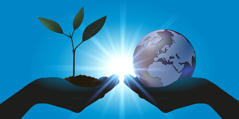 environnement - terre - plante - nature - globe - écologie - pousse - monde - climat - vie