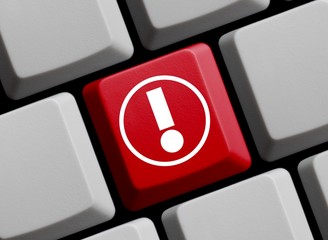 Ausrufezeichen online auf Tastatur