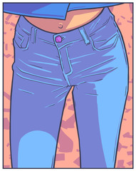T Shirt printing design illustration of attractive girls in comic book style drawing