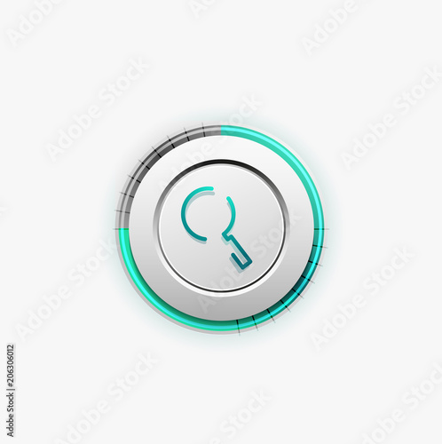Вектор: Search magnifyier web button, magnify icon. Modern magnifying glass sign, web site design or mobile app Search magnifyier web button, magnify icon. Modern magnifying glass sign, web site design or mobile app