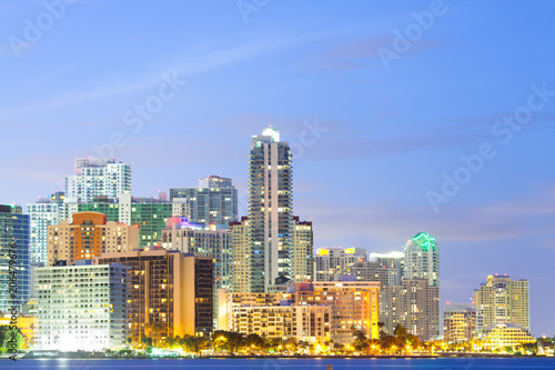 Zdjęcie XXL Linia horyzontu budynki przy Brickell okręgiem, Miami, Floryda, usa