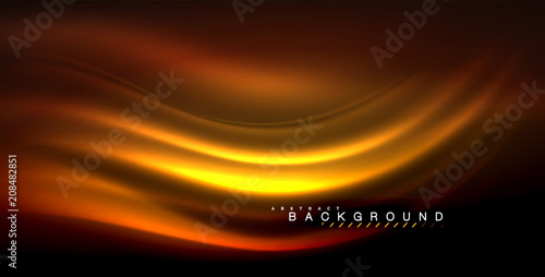 Вектор: Neon glowing wave, magic energy and light motion background Neon glowing wave, magic energy and light motion background