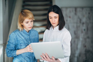 Colleagues working in office