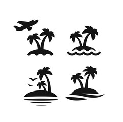 Palm trees icons