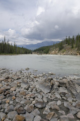 Athabasca Falls in Alberta in Canada 