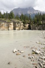Athabasca Falls in Alberta in Canada 