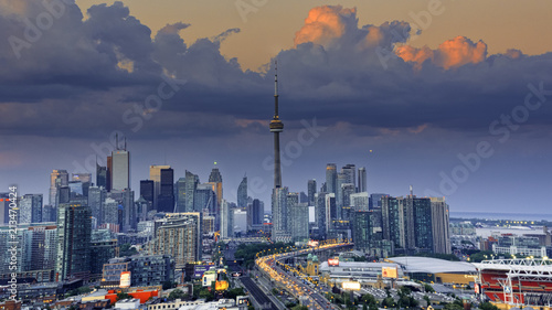 Zdjęcie XXL Widok z lotu ptaka Toronto miasto od above, Toronto, Ontario, Kanada