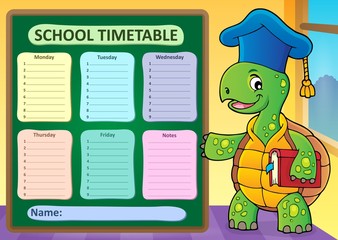 Weekly school timetable template 1