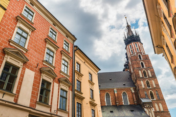 Stare Miasto, Saint Mary's Basilica, Old city of Krakow, Poland
