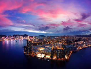 Hong Kong Cityscape from aerial view 