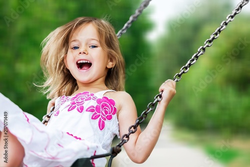 Little child blond girl having fun Little child blond girl having fun