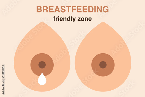 Breastfeeding banner in flat style © Cute Designs
