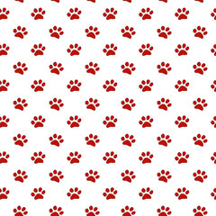 Vector seamless pattern with cat or dog,kitten or puppy footprints. Can be used for wallpaper,fabric, web page background, surface textures.