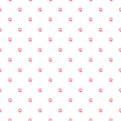 Vector seamless pattern with cat or dog,kitten or puppy footprints. Can be used for wallpaper,fabric, web page background, surface textures.