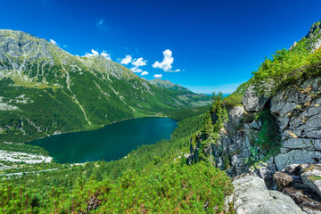 Green water lake Morskie Oko, Tatra Mountains, Poland