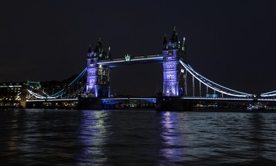 Tower Bridge London England in Night