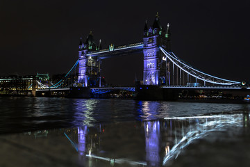 Tower Bridge London England in Night