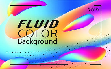 Abstract fluid liquid color background. Modern colorful gradient mesh design. Layout background for poster, cover, banner, presentation backdrop.With copy text space. Vector business cover template.