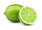 lime fruits isolated on white background