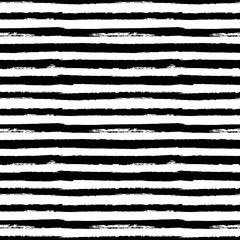 Black and white seamless pattern background with grunge paint stripes vector